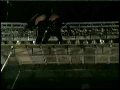 Pro wrestler New Jack tosses Vic Grimes off a 40-foot scaffold. New ...