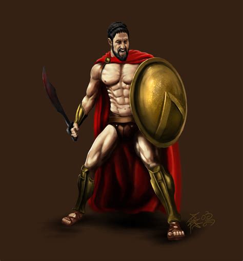 King Leonidas of Sparta by jiangming on DeviantArt