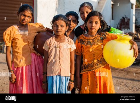 Indian Village Kids Stock Photo - Alamy