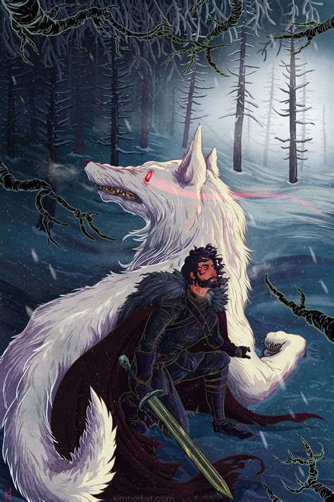 Jon Snow & Ghost - timelapse on Behance