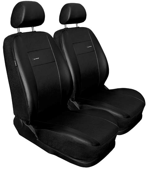 VW Caddy 2x Front Faux Leather Seat Covers Black Vehicle Parts & Accessories Seat Covers & Cushions