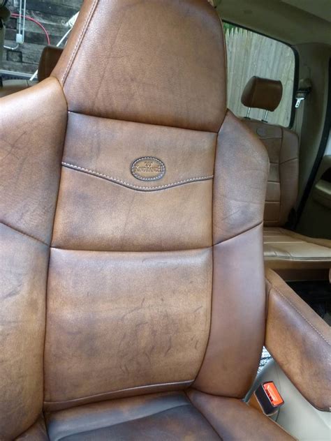 2005 Ford King Ranch Leather Seat, I think I ruined using Leatherique ...