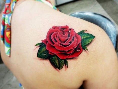 Red Watercolor Rose Tattoo - Viraltattoo