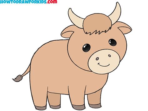 simple ox drawing | Easy drawings, Easy drawings for kids, Animal drawings