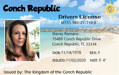 Official Conch Republic Drivers License | Conch Republic