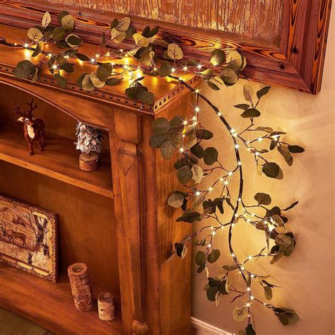 Amazon.com: Birchlitland Decorative Garland Lights 6FT 96 LED Fairy Lights, Lighted Eucalyptus ...