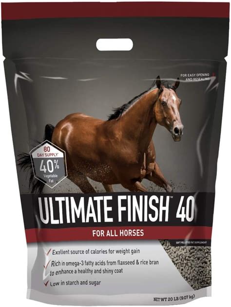 Amazon.com : Ultimate Finish 40, 20 lb Pellet : Horse Nutritional ...