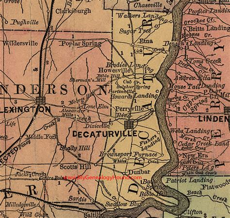 Decatur County, Tennessee 1888 Map