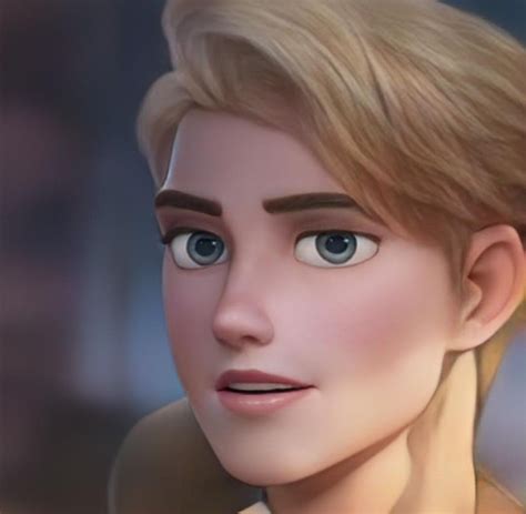 an animated woman with blonde hair and blue eyes