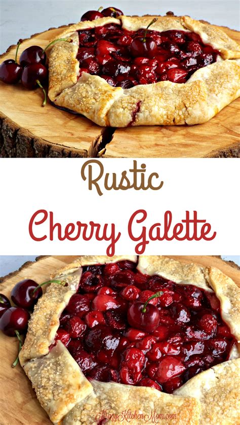Rustic Cherry Galette is a fancy but very easy to make cherry pie. I used a mixture of fresh ...