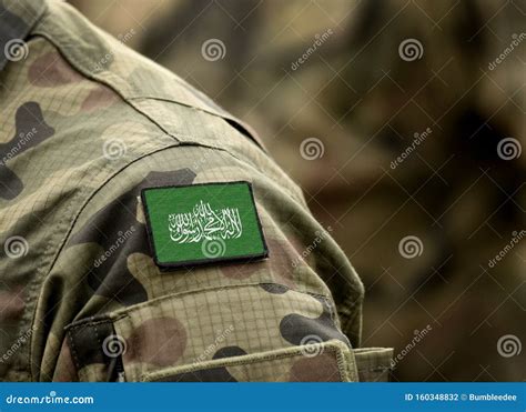 Flag of Hamas on Military Uniform Collage Stock Photo - Image of israel ...