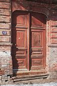 Free picture: mailbox, facade, old, house, wall, front door, outdoor, brick