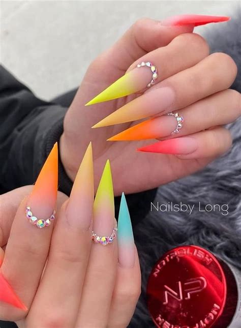 68 Beautiful Stiletto Nails Art Designs And Acrylic Nails Ideas 2020 - Lily Fashion Style ...