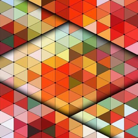 'Vector Triangles Pattern' Art Print - Maksim Krasnov | Art.com ...