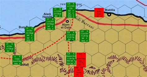 Grymauch's Solo Wargaming Blog : WW2 Operation Compass: Map Moves Turn 2 - 11th December 1940