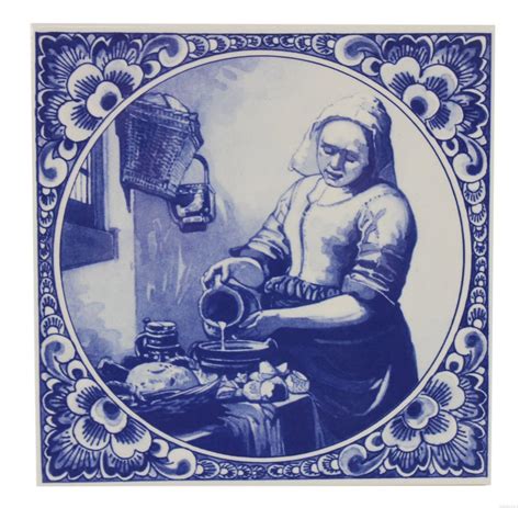 Blue Delft Dutch Pottery European Ceramic Tile Delftware Reproduction Retro Azulejo Vintage ...