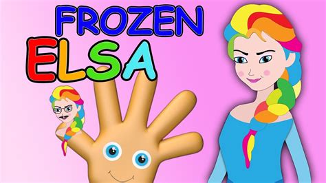 Frozen Elsa Finger Family Song Nursery Rhymes | Colorful Frozen Elsa ...