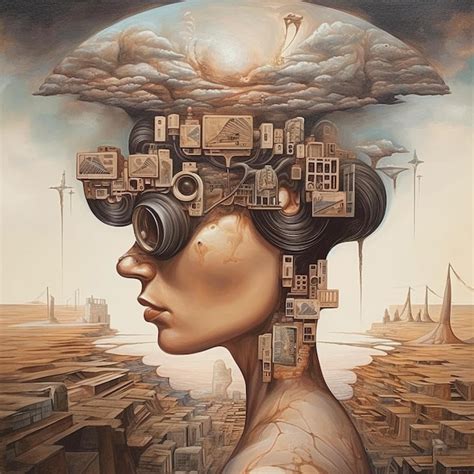 Premium AI Image | cyber futuristic oil painting f ace portrait style ...