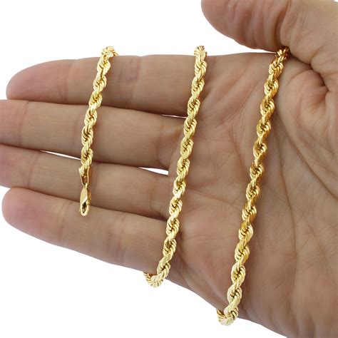 14k Solid Gold Chain Necklace For Sale | semashow.com