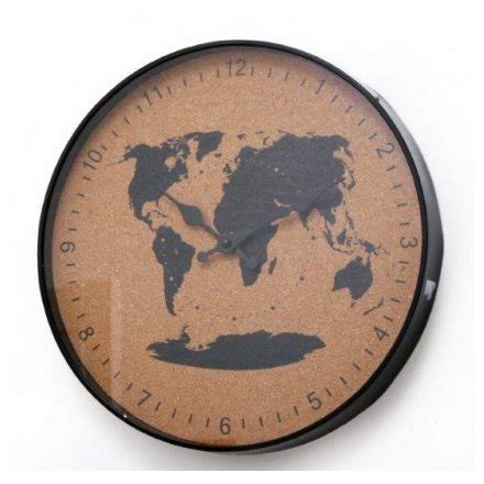 TR0039 / World Map Print Cork Clock | 40943 | Interior Decor / Clocks | Rosefields