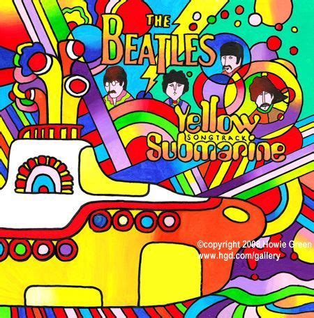 Beatles Yellow Submarine album cover painting | Yellow submarine album, Beatles album covers ...