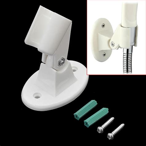 ABS Adjustable Handheld Shower Head White Holder Wall Mount Fixed ...