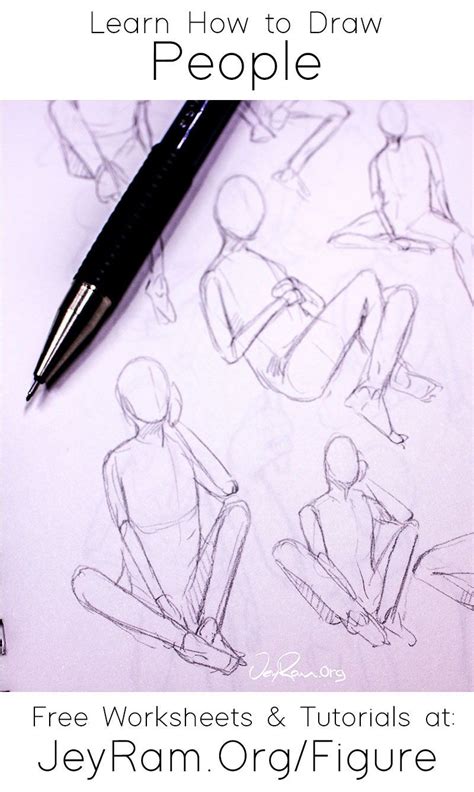 How to Draw the Human Figure: Free Worksheets & Tutorials | Drawing people, Human figure, Figure ...