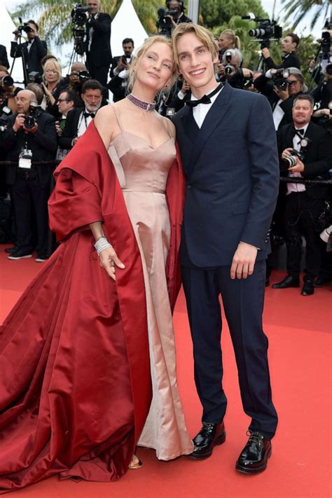 Uma Thurman hits Cannes red carpet with son Levon Hawke: See the photos - ABC News