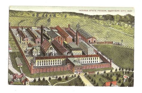 Indiana State Prison Vintage Postcard | Michigan city, Indiana, Indiana ...