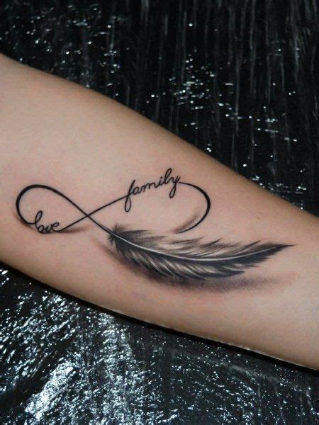 Infinity Tattoo With Feather, Feather Tattoo Meaning, Infinity Tattoo ...