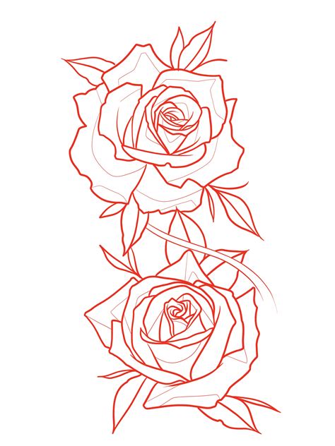 Pin by Natalya Savastey on КАРТИНКИ ДЛЯ СОЗДАНИЯ ТРАФАРЕТЫ in 2022 | Realistic rose tattoo, Rose ...