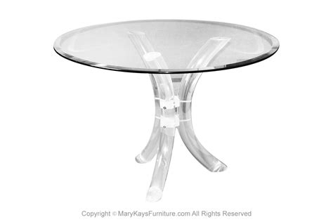 Charles Hollis Jones Style Mid Century Glass Lucite Dining Table By ...
