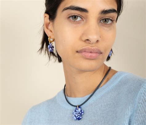 Clover Blue Glass Earring – sandralexandra