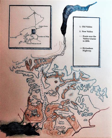 Illustrated Map Old Valdez/New Valdez Valdez Museum & Hist… | Flickr