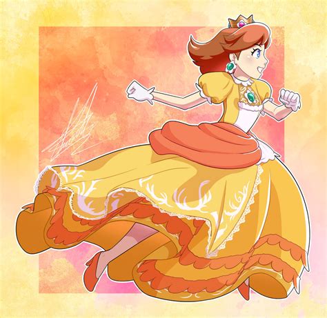 Super Smash Bros Ultimate - Princess Daisy Running by FrossArtist212 on DeviantArt