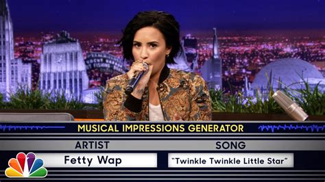 Jimmy Fallon and Demi Lovato Play Wheel of Musical Impressions on The ...