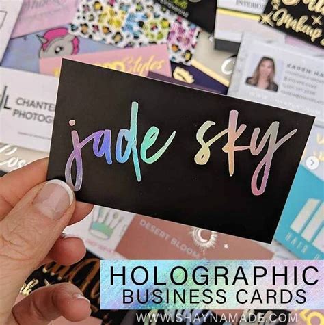 Holographic Foil Business Cards | 1000 in 2020 | Foil business cards ...