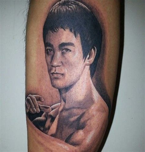 Bruce Lee the master the dragon kung fu martial arts karate portrait tattoo icon legend tragedy ...