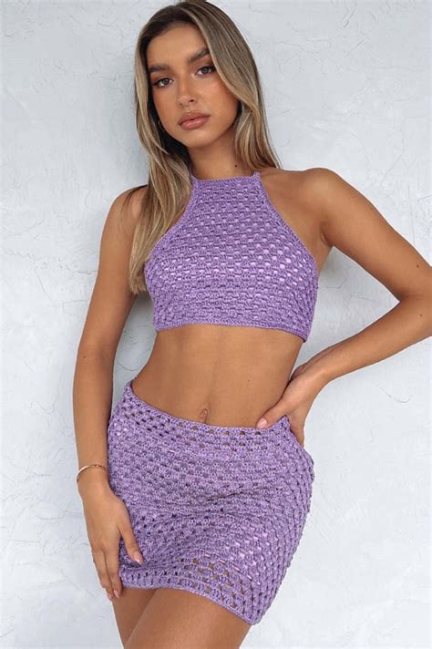 Cutout Crochet Top + Skirt Set | Dress In Beauty