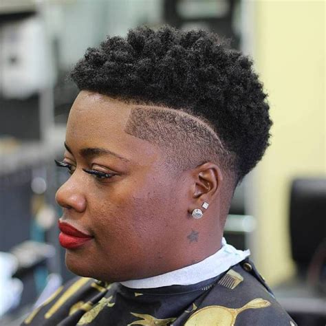 Black Mohawk Fade Haircut Women