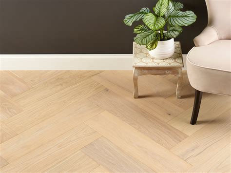 Marley Herringbone White Oak Engineered Hardwood | Floor and Decor