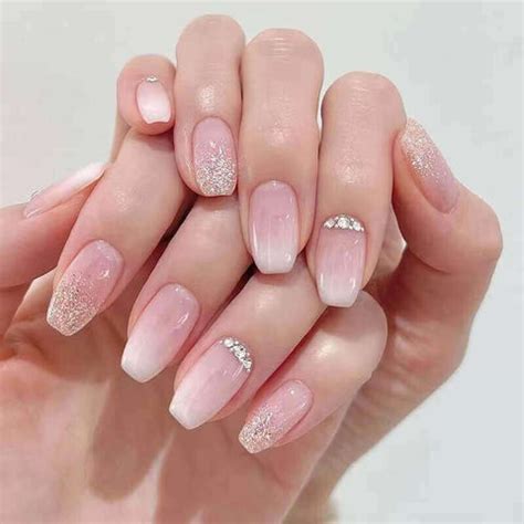 24 Pcs Short Square White Acrylic Nails And Ideas For 2024 ...