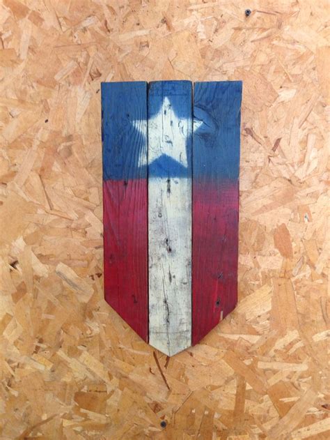 rustic wood star and stripes shield. 7.5" x 15" | Wood stars, Rustic wood, Painting
