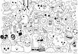 Doodle coloring Pages Kawaii Coloring4free  Coloring4Freecom sketch template