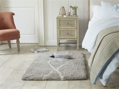 Casbah bedside rug in Ash Grey | Loaf