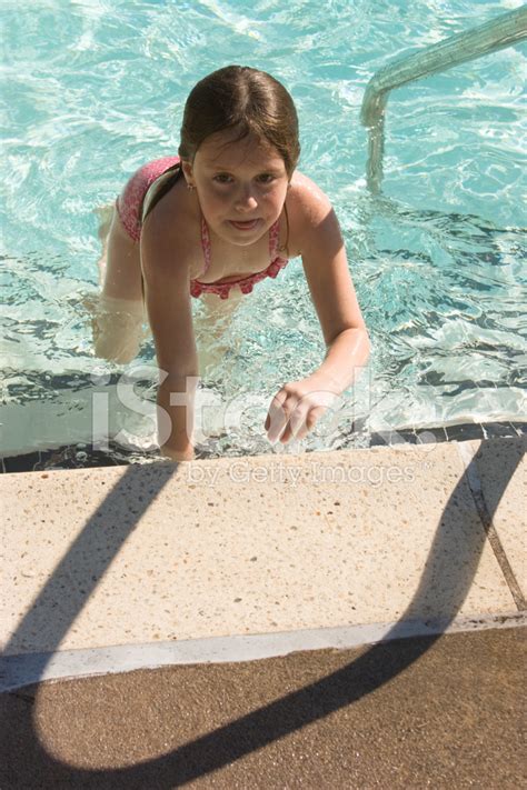 Little Girl Swim In The Pool Stock Photo | Royalty-Free | FreeImages