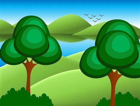 Download Cartoon, Background, Trees. Royalty-Free Stock Illustration ...