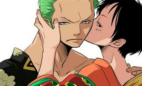 Zoro X Luffy Kiss