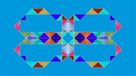 Reflective Triagles in Light BlueDigitalized geometric drawing ...