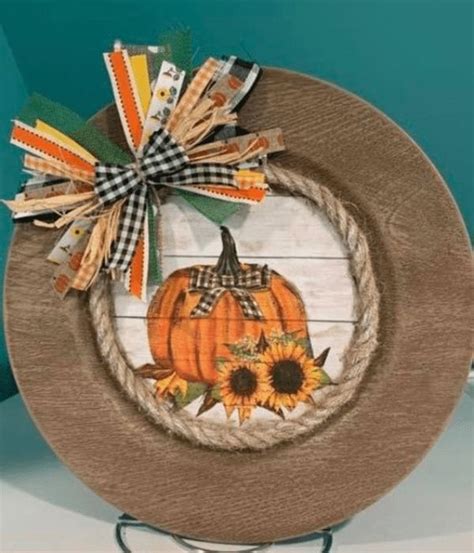 27 Dollar Tree Charger Plates DIY Thanksgiving Decorations - I Luve It | Charger plate crafts ...